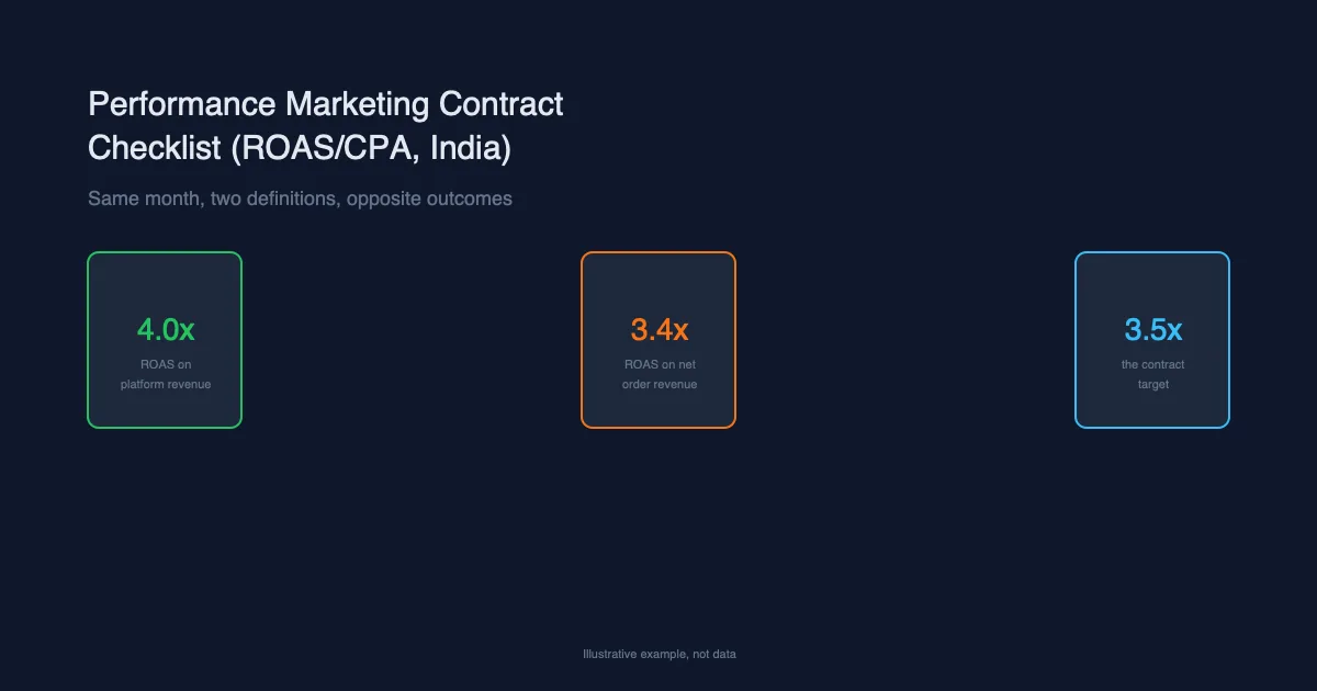 Performance Marketing Contract Checklist (ROAS/CPA, India)