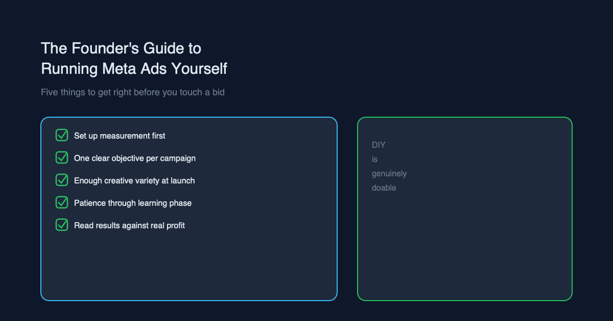 Run Meta Ads Yourself: A Founder's Setup Guide